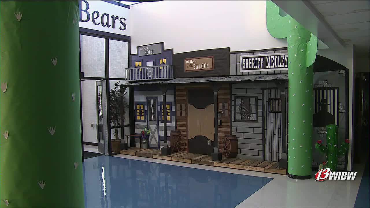 Custodian Transforms School Hallways with Extensive Decorations