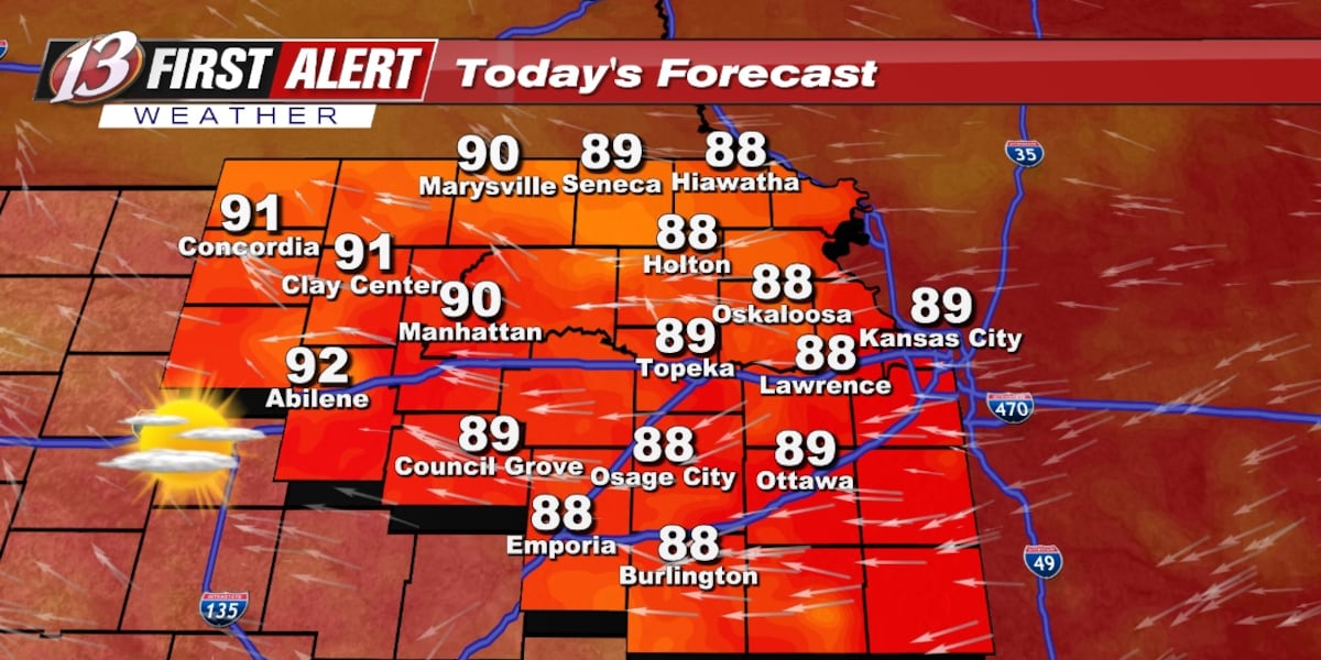 Wednesday forecast: Staying hot, near seasonal