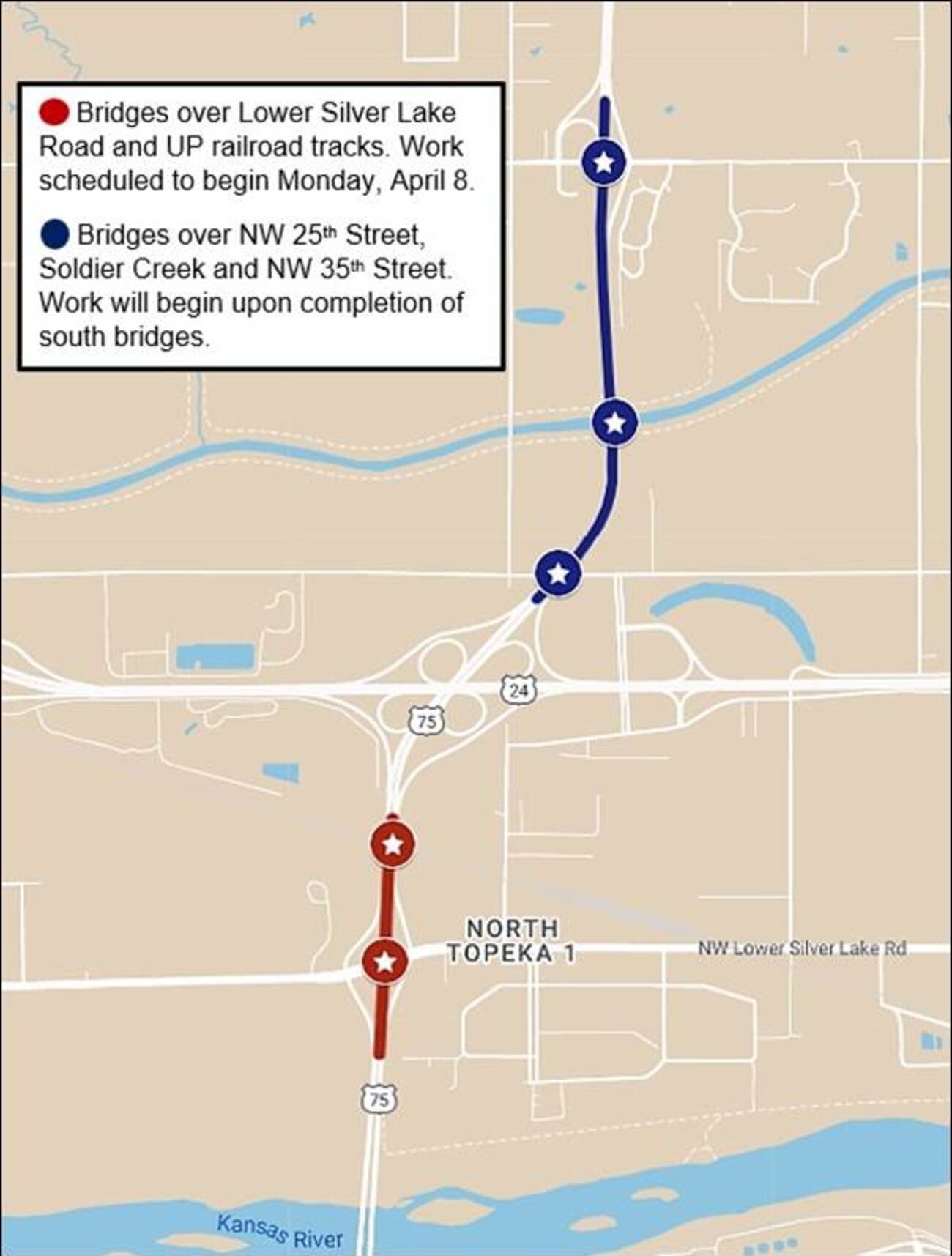 Kdot Maps KDOT set to begin U.S. 75 project in Shawnee County