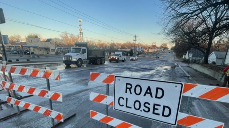 A water main break early Friday at S.W. Huntoon and Gage was causing traffic detours in west...