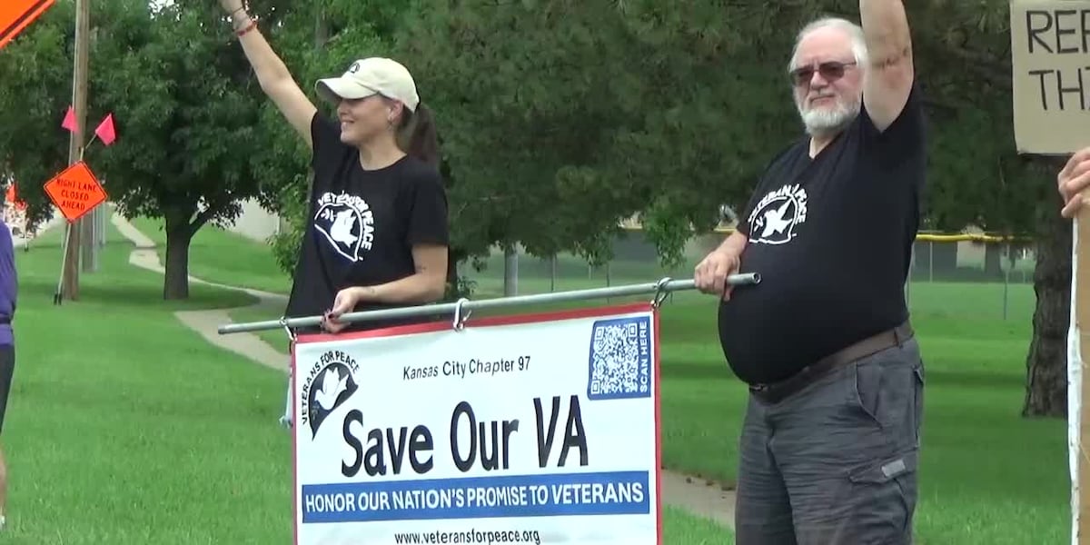 Protest held outside Topeka’s V.A. Medical Center