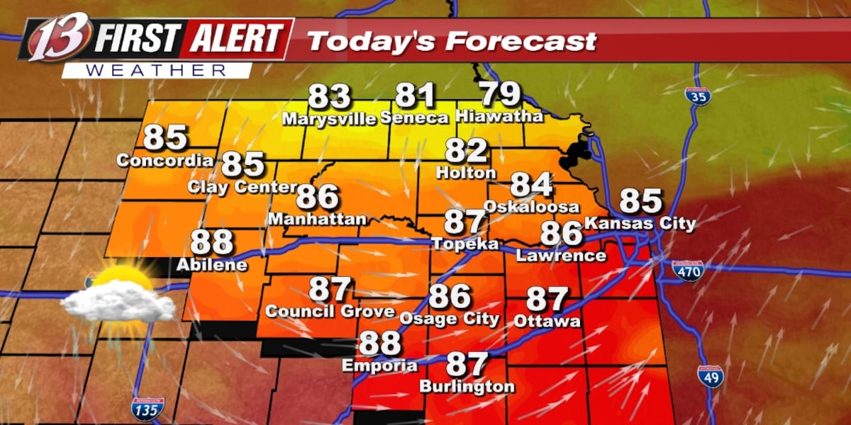 Friday forecast: Isolated storms at times