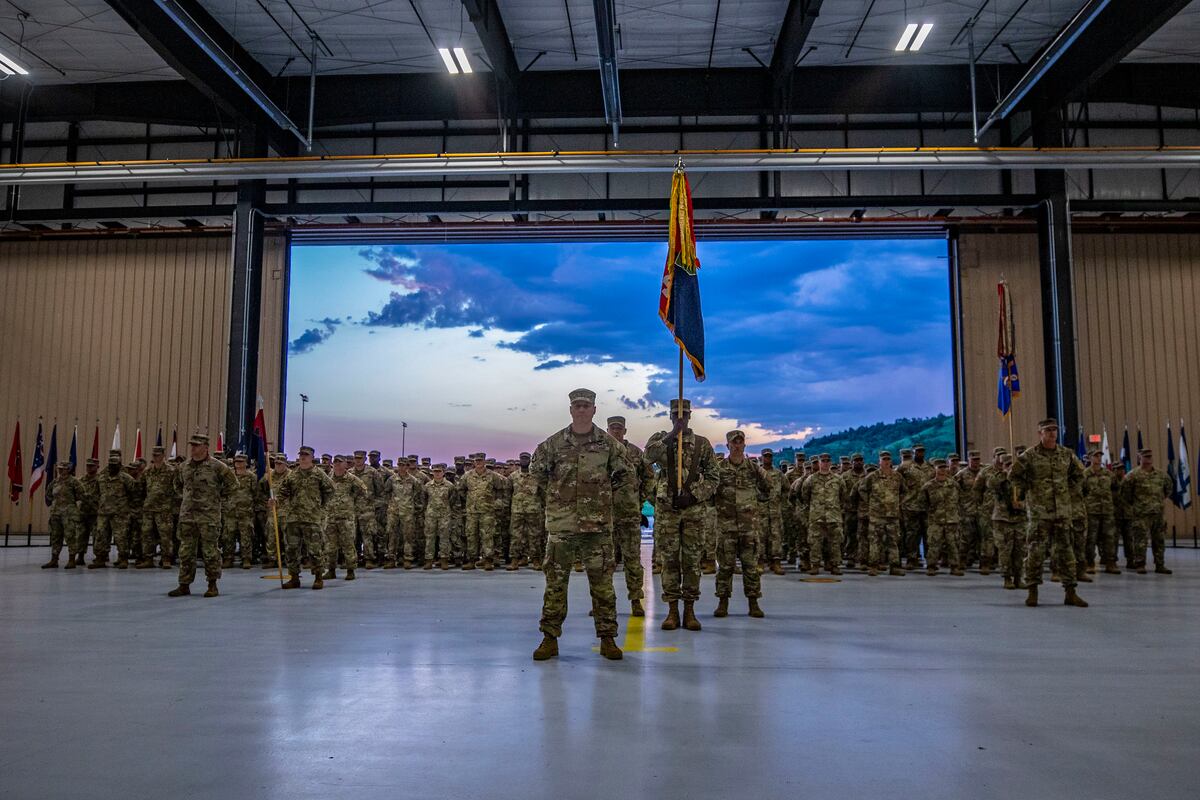 Fort Riley Range Operations Emblem Combat Aviation Brigade Command Team, Colors return to Fort Riley after ...