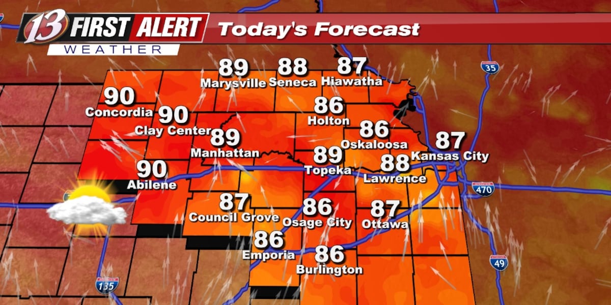 Thursday forecast: Pop up showers this afternoon