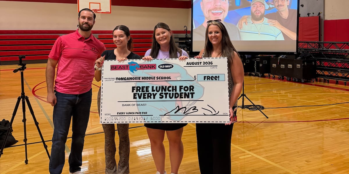 MrBeast surprises Kansas school after teacher's yearlong lunch debt push