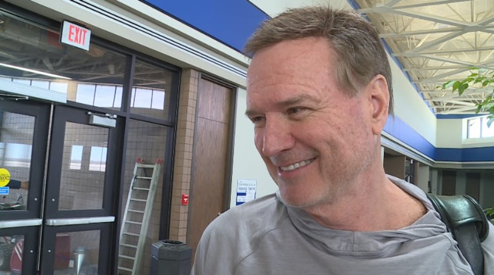KU head coach Bill Self speaks to WIBW before heading to Round 1 of the NCAA Tournament on...