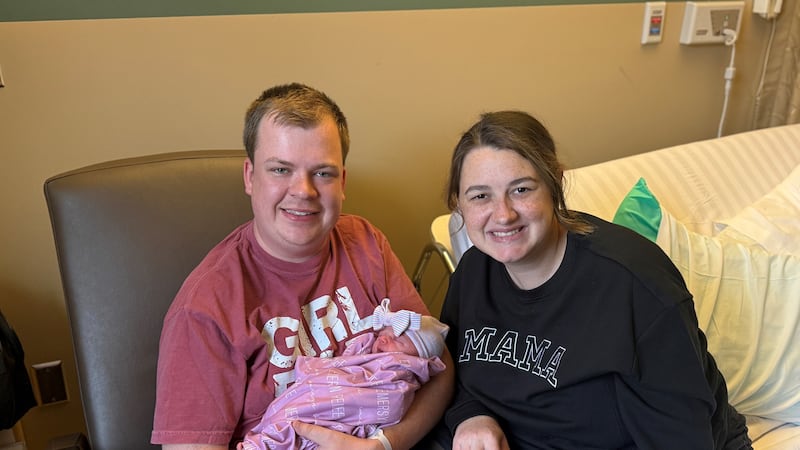 They say Emersyn Steffen, a baby girl, was born at 1:37 a.m. on Jan. 1, 2026, weighing 6 lbs....