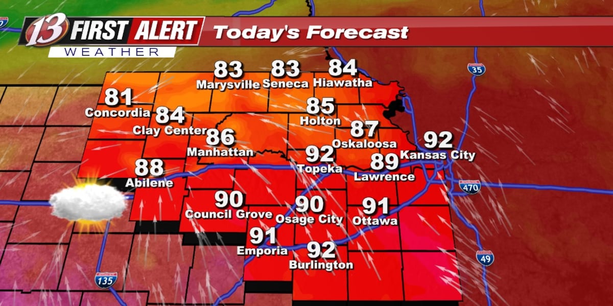Tuesday forecast: Wide range in highs
