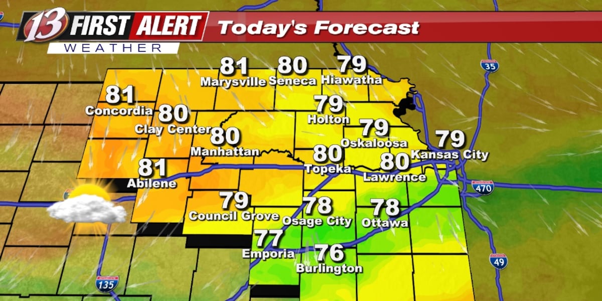Thursday forecast: Light rain showers