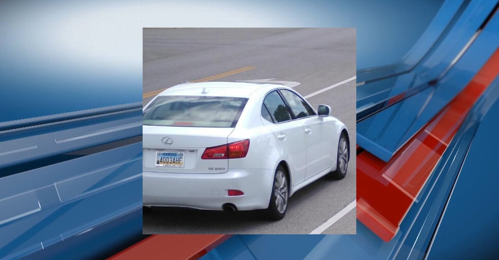 His mother’s 2008 white Lexus IS 250 4-door vehicle with Kansas Tag number 4003AHF is also...