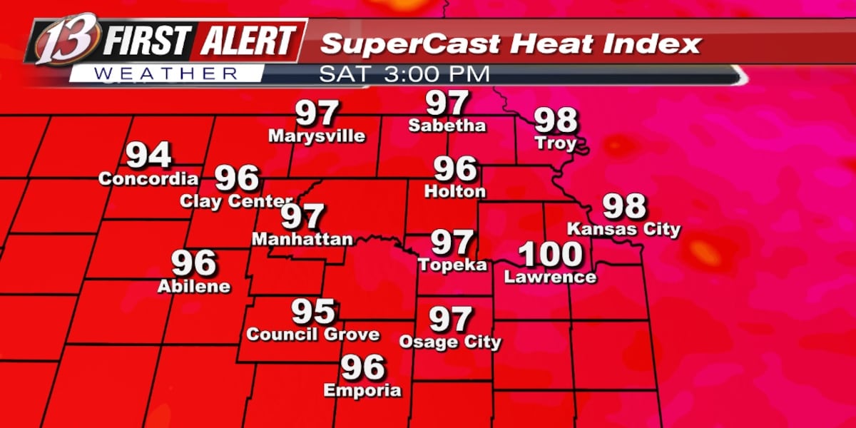 Saturday forecast: Hot, isolated showers this afternoon
