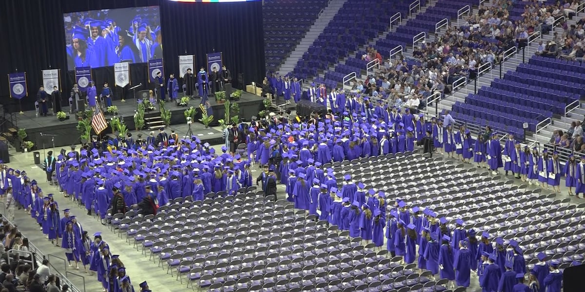 Graduation Kansas State Kansas State University shines purple pride at graduation