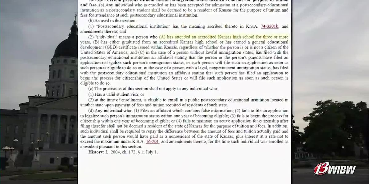 DOJ sues Kansas over in-state tuition law for undocumented students