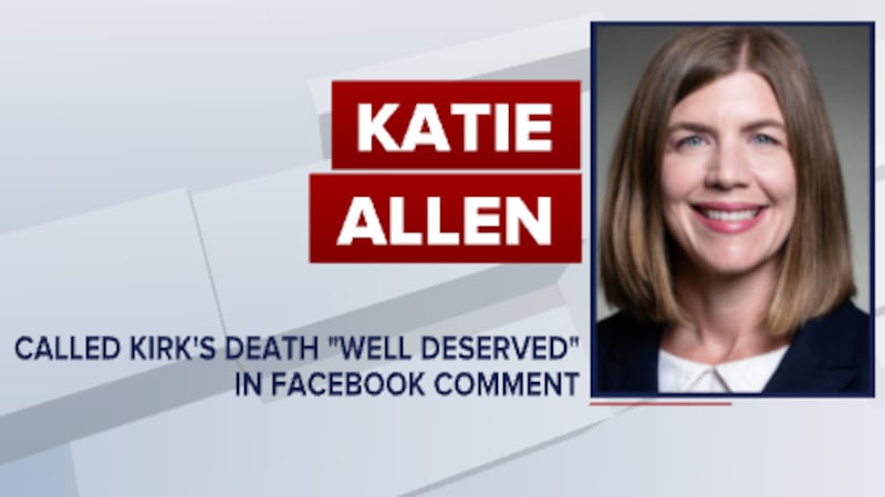 Katie Allen, a research analyst with the Kansas Department of Education, was fired after...
