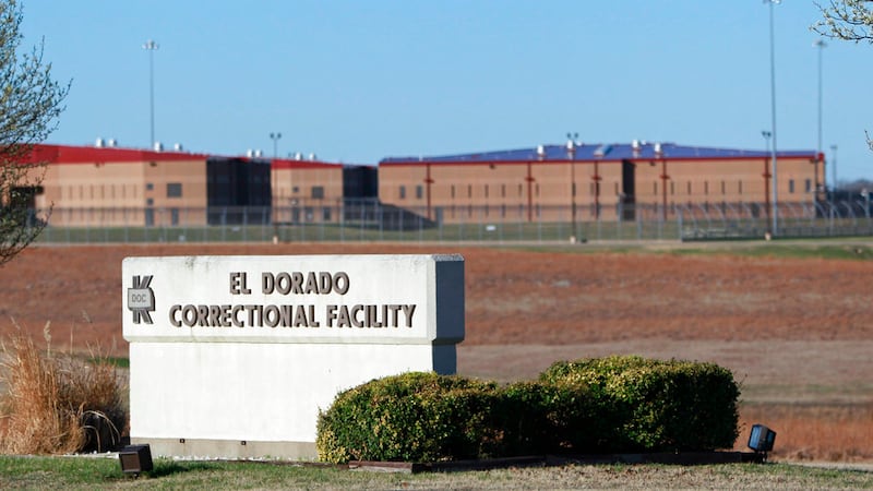 FILE - This March 23, 2011, photo shows the El Dorado Correctional Facility near El Dorado,...