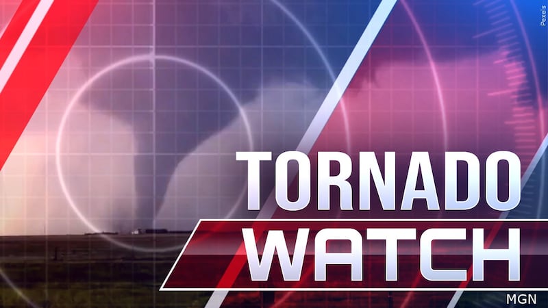 A tornado watch means tornadic activity is possible in the area.