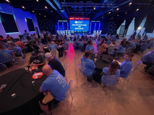 Volunteers attend the Friday kickoff breakfast for the annual Nancy Perry Day of Caring at...