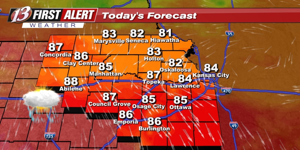 Wednesday forecast: Low storm chance