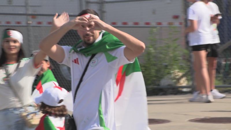 Algeria fans outside the 2026 FIFA World Cup