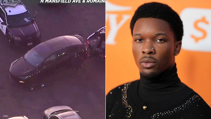 The vehicle is reportedly registered to singer D4vd, whose real name is David Burke.