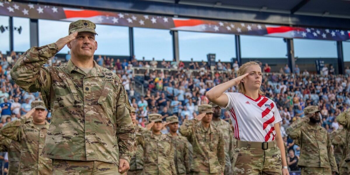 Fort Ridgely Solider Fort Riley soldiers welcomed home, honored by thousands at Sporting KC game