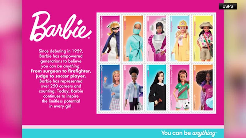 The U.S. Postal Service is releasing a new series of postage stamps featuring Barbie, which go...