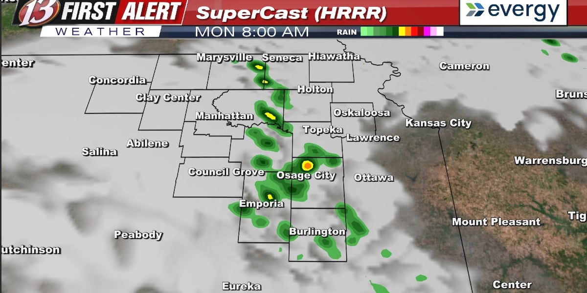 Monday forecast: Rain chance this morning, sun this afternoon