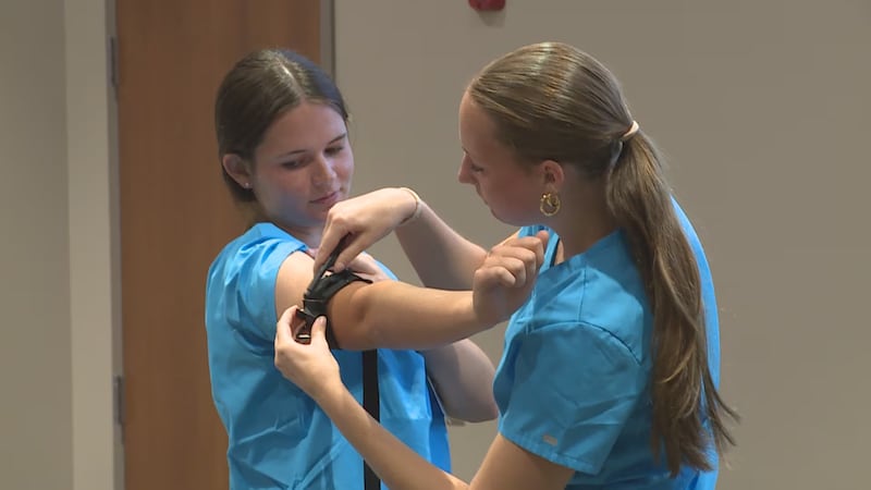 Local teens are getting an inside look at future careers in the health care field through...