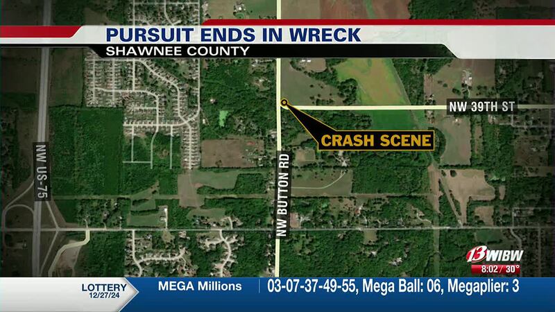 A law enforcement pursuit ended in a crash near NW 39th and Button Rd.